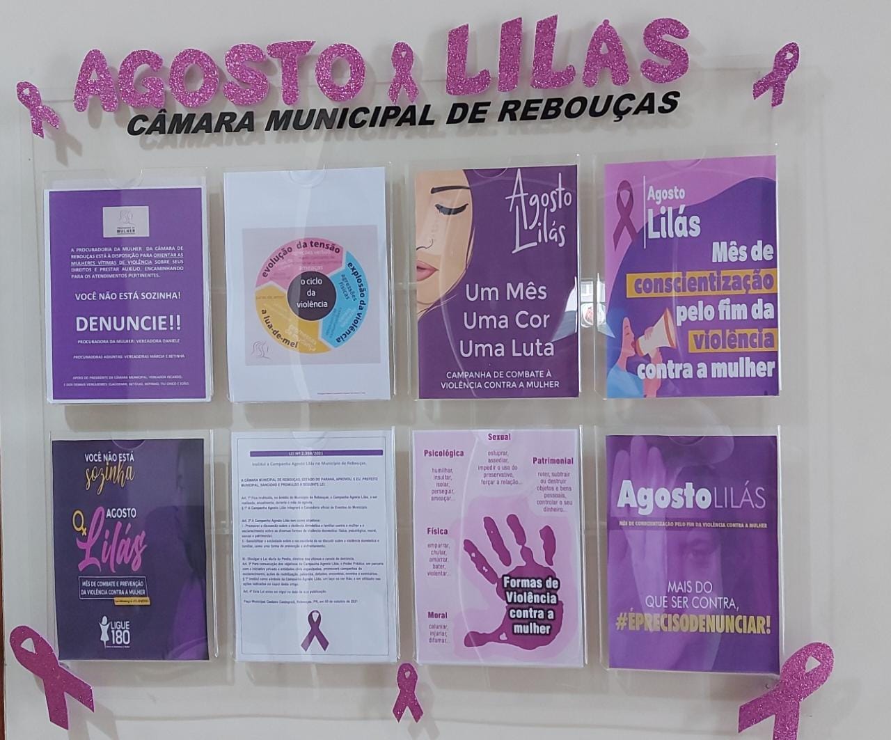 REBOUÇAS: Câmara divulga a  Semana " Agosto Lilás"